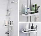 Shower Caddy Rod-Mounted No-Drill With Hooks