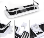 Shower Caddy Rod-Mounted No-Drill With Hooks