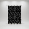 Shower Curtain Black Marble Effect Waterproof PEVA