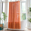 Shower Curtain Cotton-Linen Water-Repellent & Machine Washable