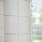 Shower Curtain Cotton-Linen Water-Repellent & Machine Washable