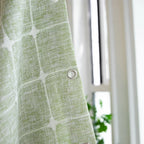Shower Curtain Cotton-Linen Water-Repellent & Machine Washable