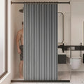 Shower Curtain Foldable & Space-Saving Water-Repellent Tension Rod