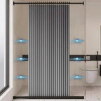 Shower Curtain Foldable & Space-Saving Water-Repellent Tension Rod