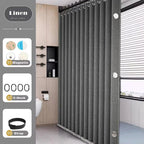 Shower Curtain Foldable & Space-Saving Water-Repellent Tension Rod