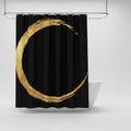 Shower Curtain Gold Brush Stroke Water-Repellent Polyester