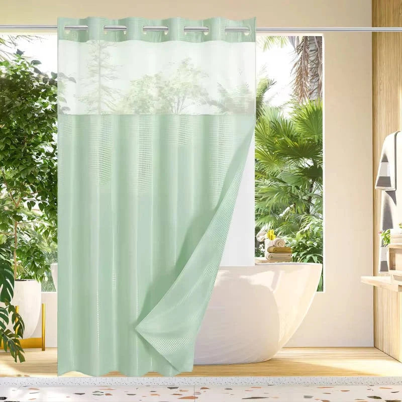 Shower Curtain Hookless Integrated Liner Waterproof