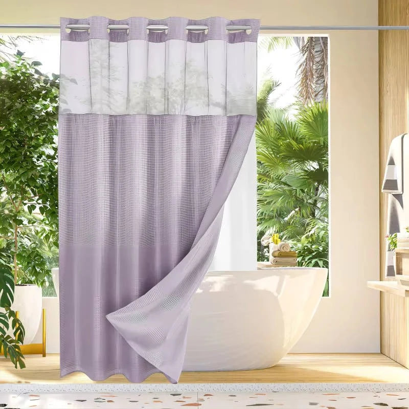 Shower Curtain Hookless Integrated Liner Waterproof