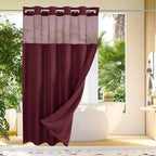 Shower Curtain Hookless Integrated Liner Waterproof
