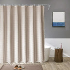 Shower Curtain Linen Waterproof Rustproof Grommets & Hooks