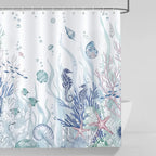 Shower Curtain Ocean-Themed Water-Repellent & Machine Washable
