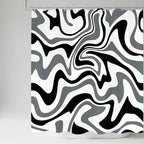 Shower Curtain Retro Spiral Water-Repellent Polyester Machine Washable