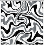 Shower Curtain Retro Spiral Water-Repellent Polyester Machine Washable