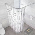 Shower Curtain Rod L-Shaped Extendable Stainless Steel Drill-Free