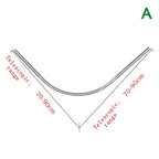 Shower Curtain Rod L-Shaped Extendable Stainless Steel Drill-Free