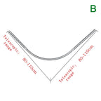 Shower Curtain Rod L-Shaped Extendable Stainless Steel Drill-Free
