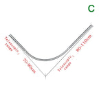 Shower Curtain Rod L-Shaped Extendable Stainless Steel Drill-Free