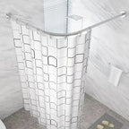 Shower Curtain Rod L-Shaped Telescopic Stainless Steel