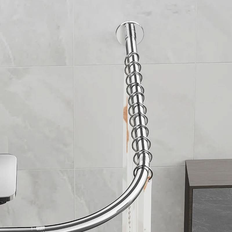 Shower Curtain Rod L-Shaped Telescopic Stainless Steel