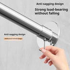Shower Curtain Rod L-Shaped Telescopic Stainless Steel
