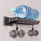 Shower Curtain Rod Set Foldable Waterproof With Storage Rack