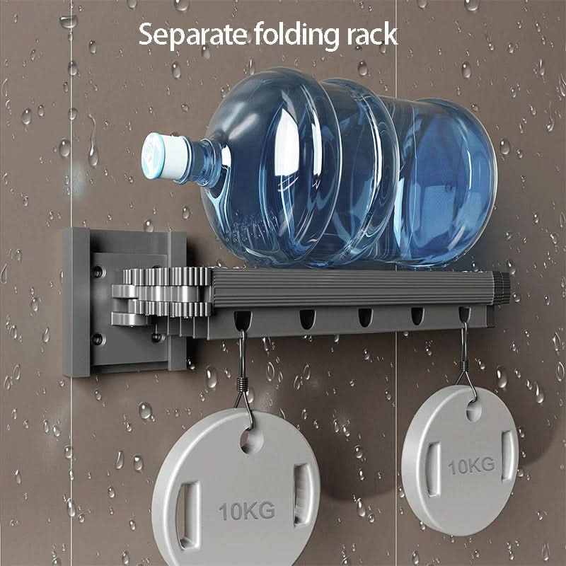 Shower Curtain Rod Set Foldable Waterproof With Storage Rack