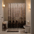 Shower Curtain Set Marble Print Waterproof