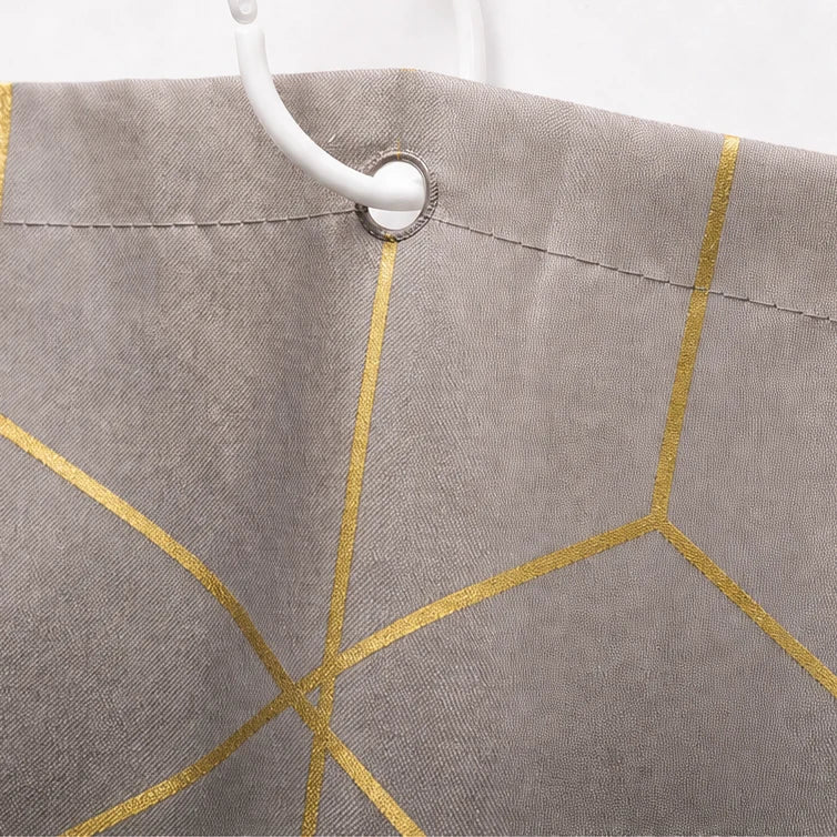 Shower Curtain Set Marble Print Waterproof