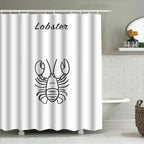 Shower Curtain Set Water-Repellent Polyester & Non-Slip Mat