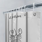 Shower Curtain Set Water-Repellent Polyester & Non-Slip Mat