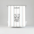 Shower Curtain Set Water-Repellent Polyester & Non-Slip Mat