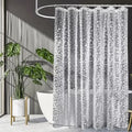 Shower Curtain Transparent Pebble Pattern Waterproof & Mold-Resistant