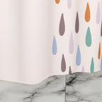 Shower Curtain Water-Repellent Opaque Umbrella Print