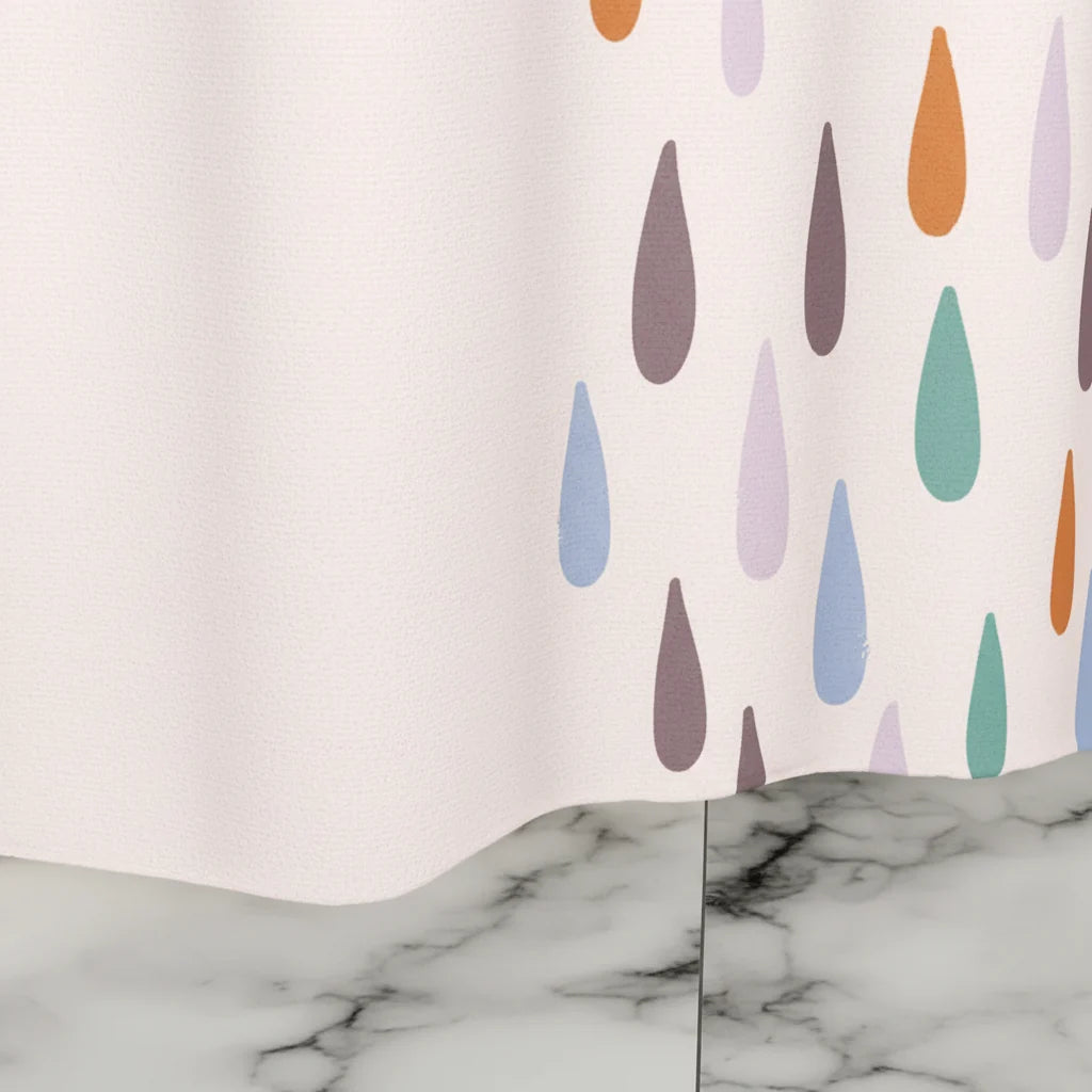Shower Curtain Water-Repellent Opaque Umbrella Print