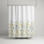Shower Curtain Water-Repellent Polyester Metal Eyelets