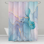 Shower Curtain Waterproof Mold-Resistant Marble Print