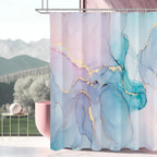 Shower Curtain Waterproof Mold-Resistant Marble Print