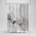 Shower Curtain Waterproof Mold-Resistant Marble Print