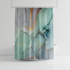 Shower Curtain Waterproof Mold-Resistant Marble Print
