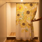Shower Curtain Waterproof Rustic Sunflower Design