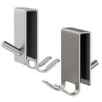 Shower Door Hooks No-Drill For Frameless Glass Stainless Steel