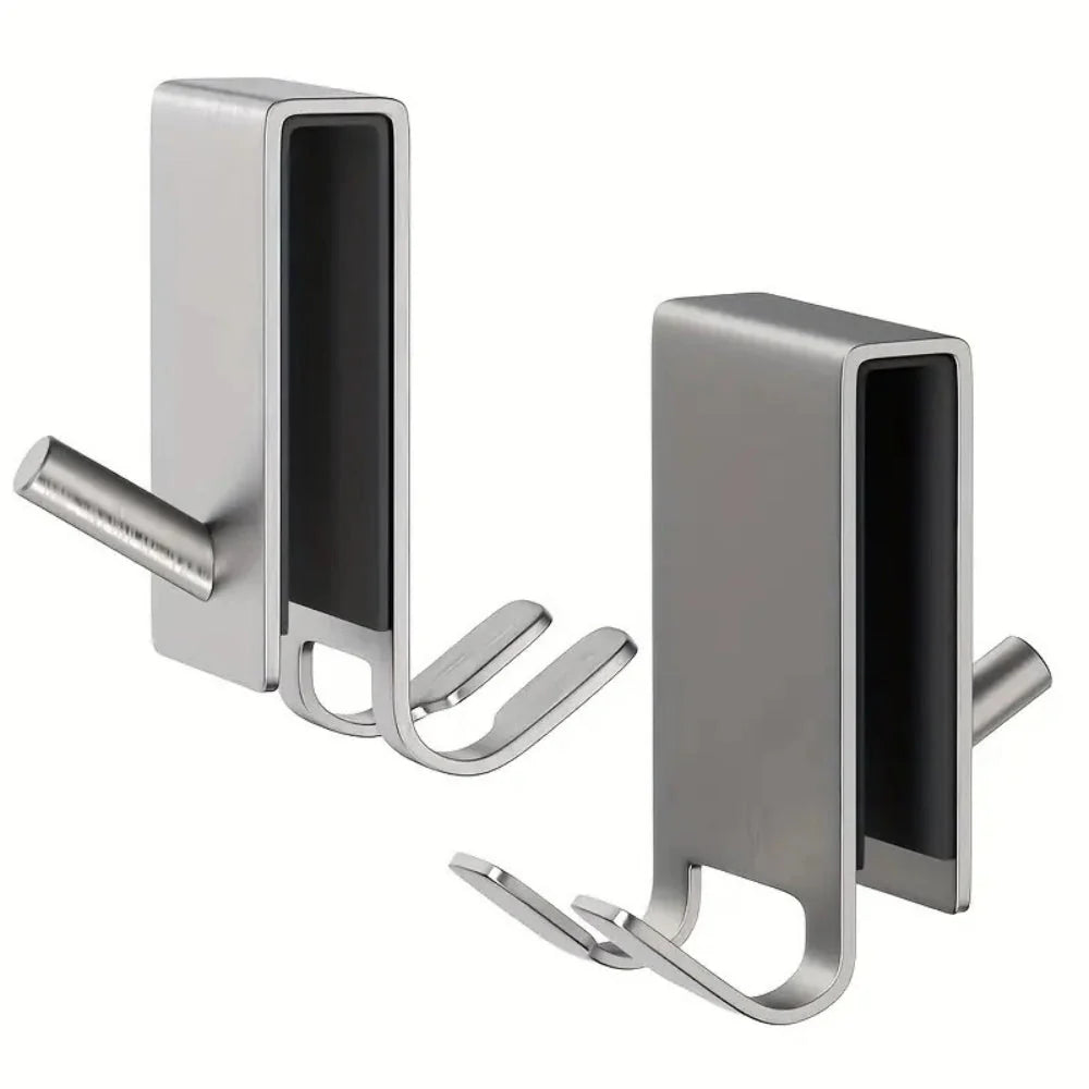 Shower Door Hooks No-Drill For Frameless Glass Stainless Steel