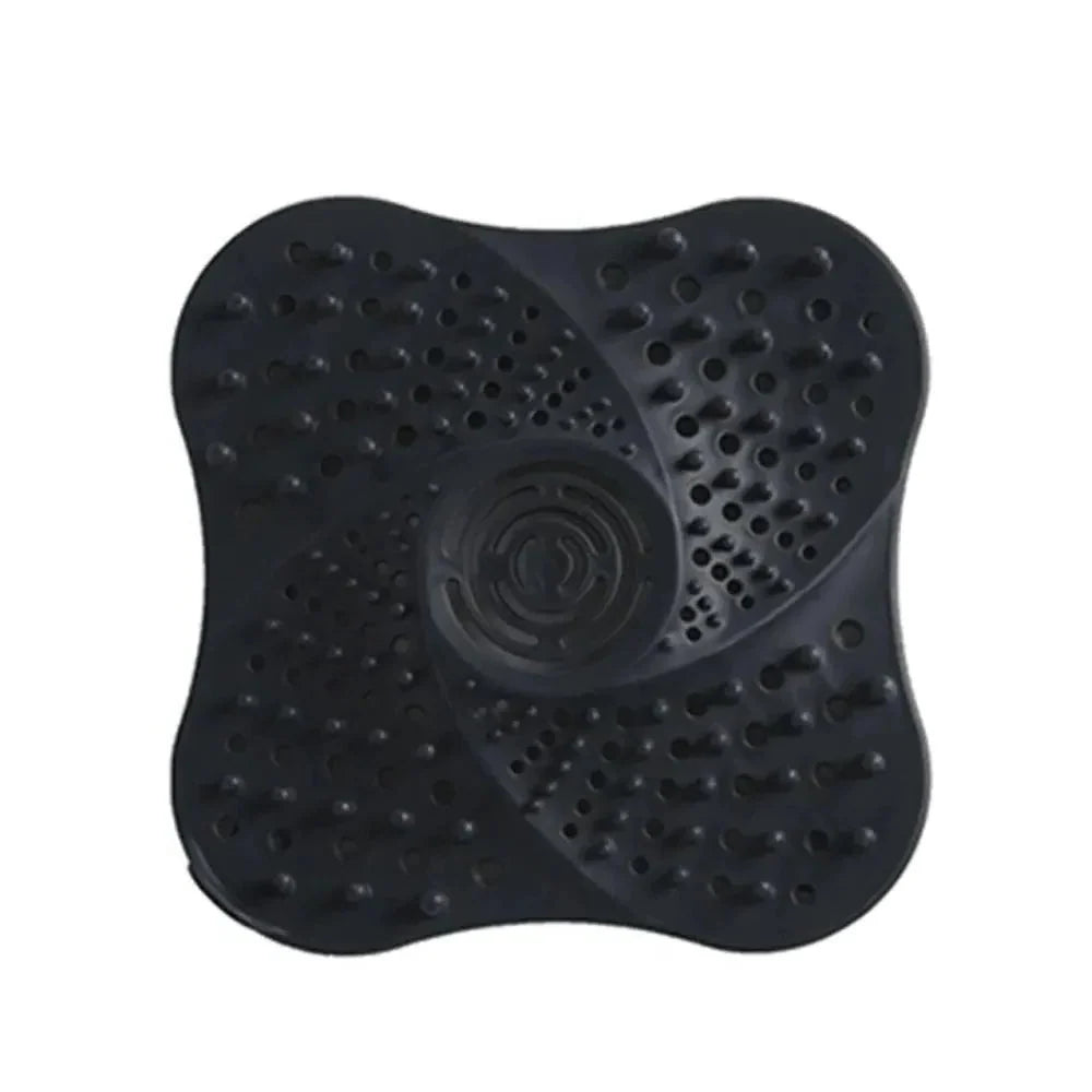 Shower Drain Hair Catcher Rubber Spiral Ridges Suction Cups