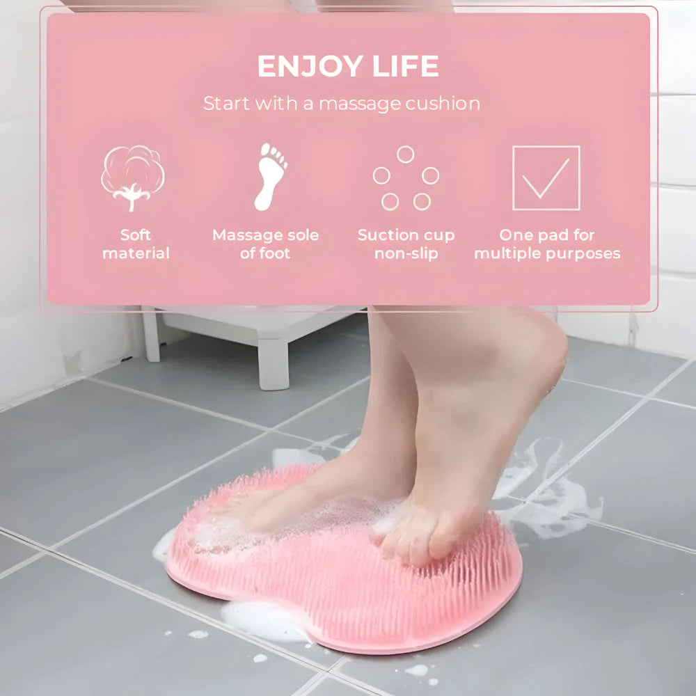 Shower Foot & Body Scrubber Suction-Cup Two-Pack