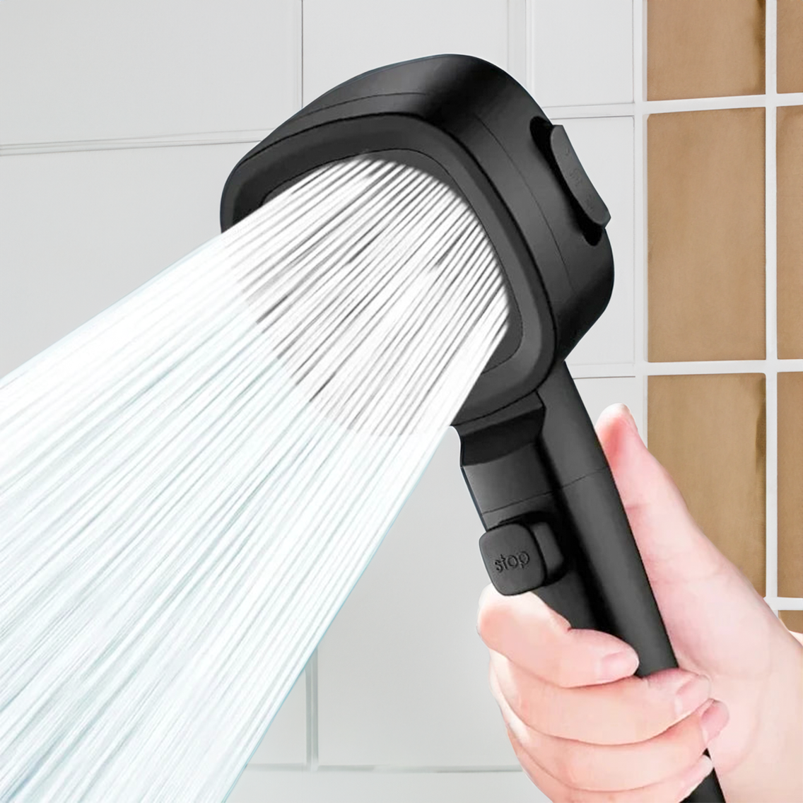 Shower Head High-Pressure 3 Spray Modes Water-Saving