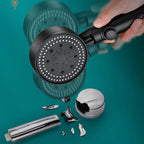 Shower Head High-Pressure 5 Spray Modes Easy-Clean Silicone Nozzles