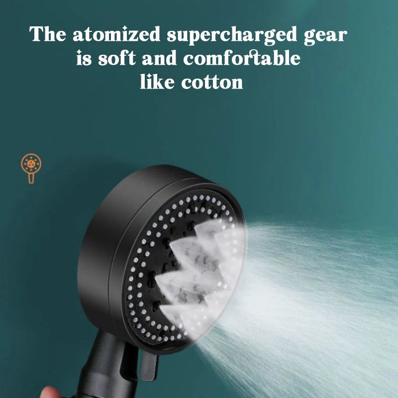 Shower Head High Pressure Five Spray Modes Silicone Nozzles