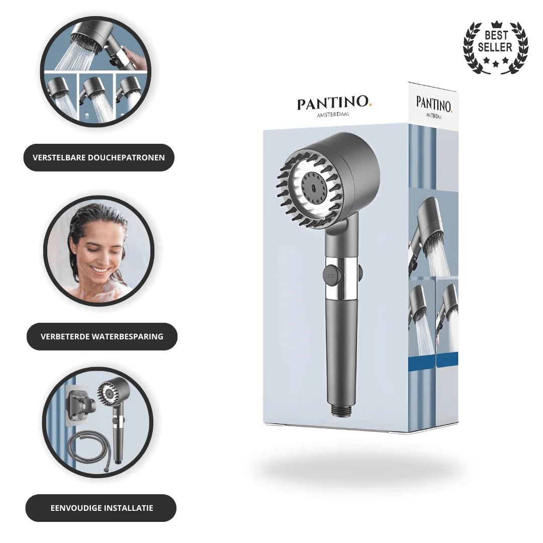 Shower Head Powerful Even Spray Adjustable Patterns Water Saving