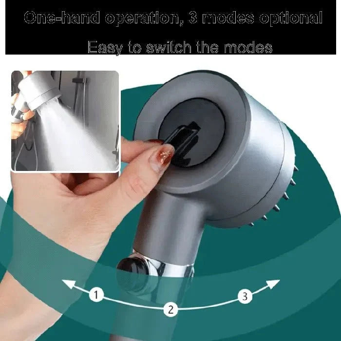 Shower Head Pressure-Boost Micro-Spray 9-Layer Filtration Pause Control