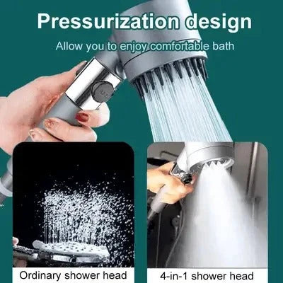 Shower Head Pressure-Boost Micro-Spray 9-Layer Filtration Pause Control
